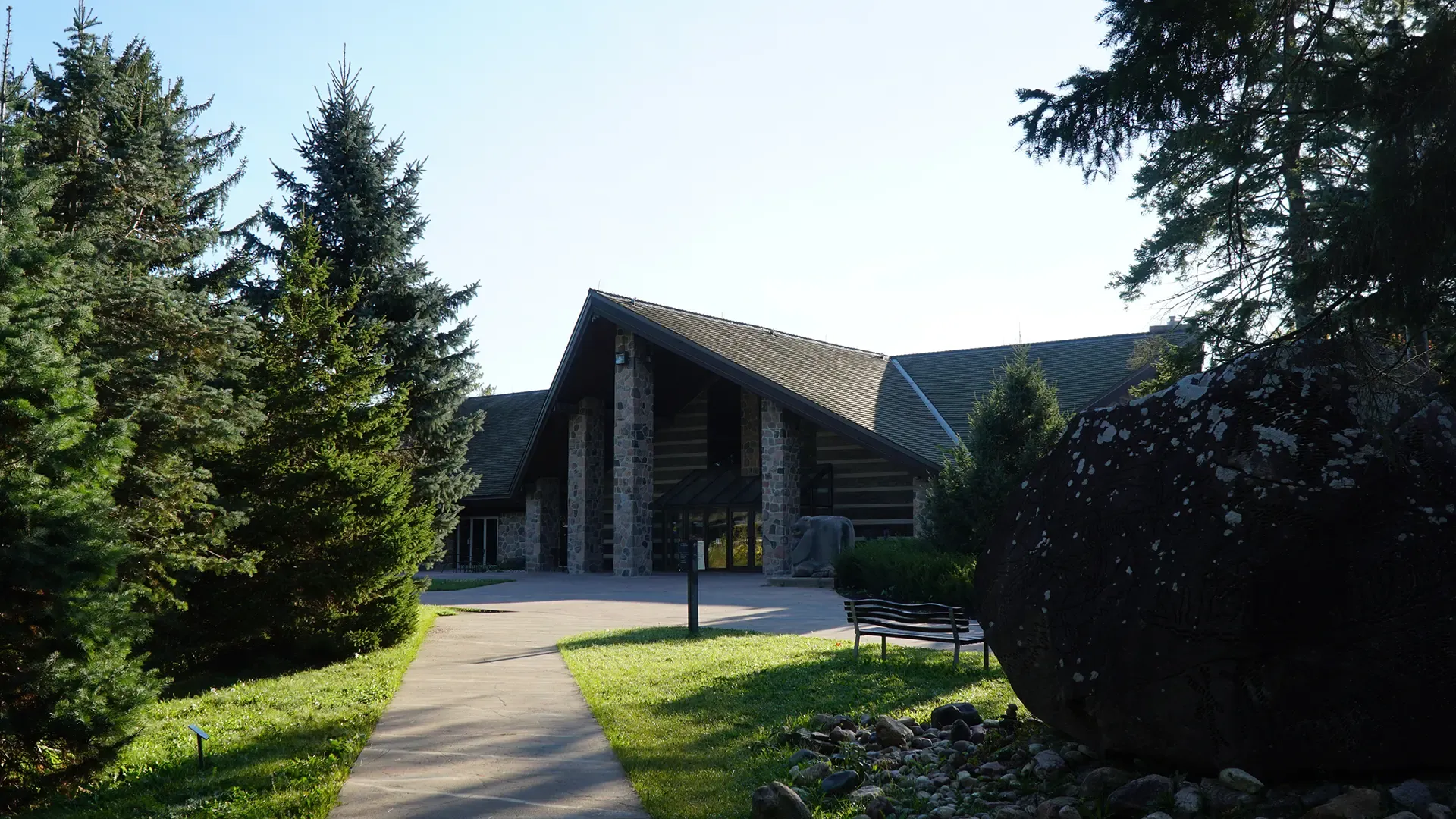 Exterior entry of the McMichael Canadian Art Collection.