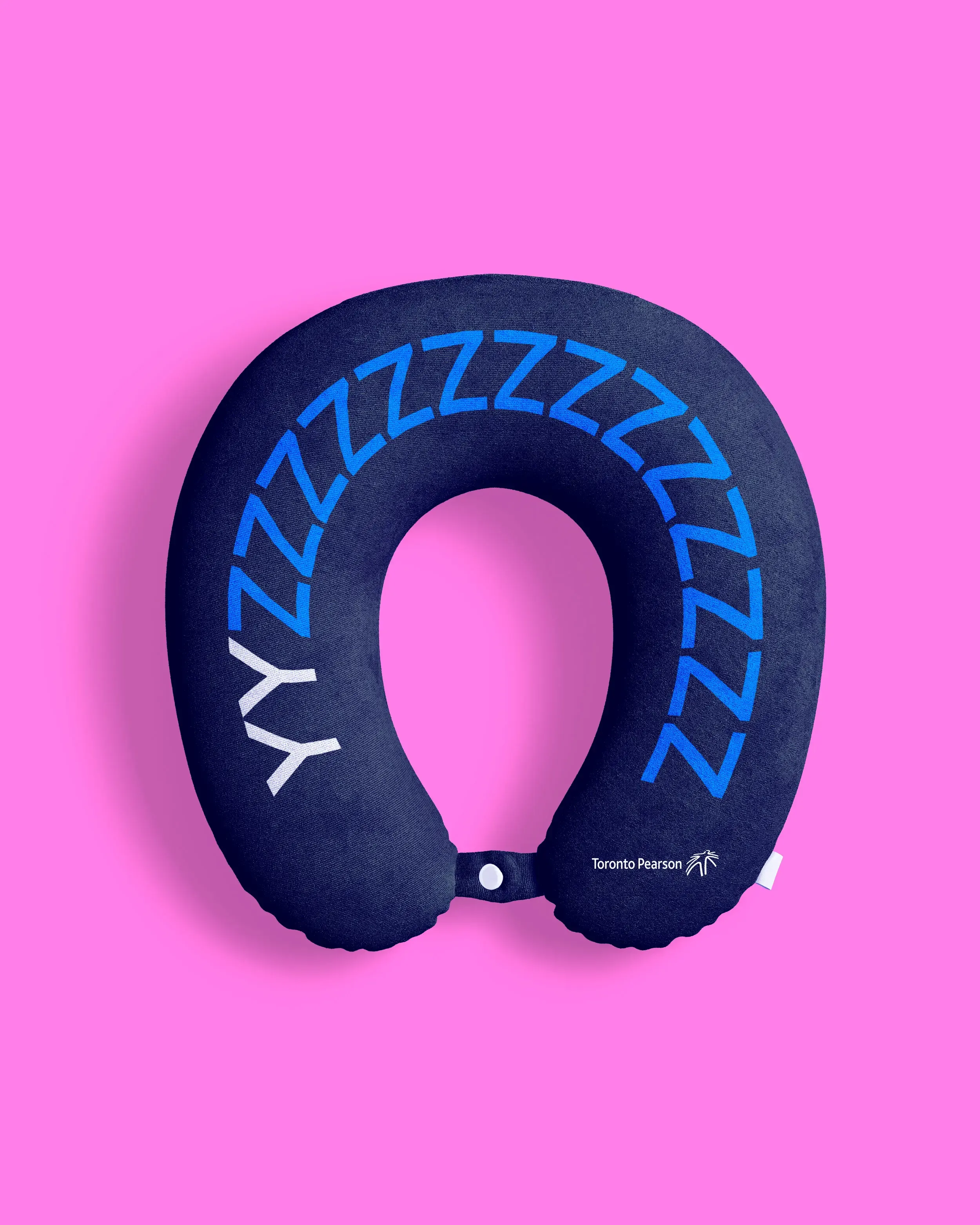 Toronto Pearson Airport branded travel pillow